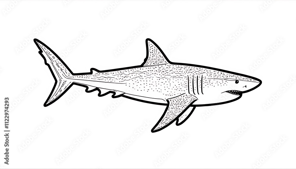 Obraz premium shark logo icon Shark monotone logo flat logo of Angry Shark Face cartoon icon illustration ,6