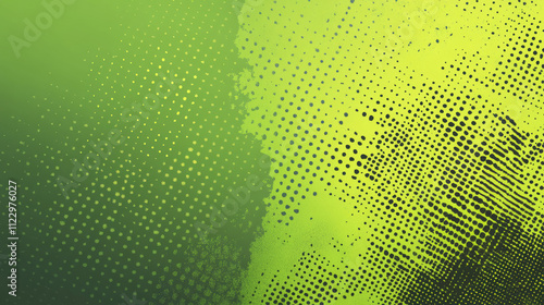 Wallpaper Mural Dots halftone green color pattern gradient texture with technology digital background. Dots pop art comics with nature graphic design. Torontodigital.ca