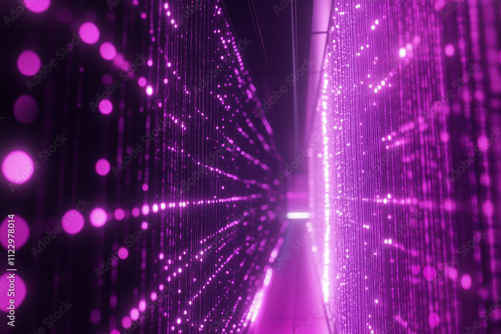 Obraz premium A visual of connected dots forming a secure digital network.