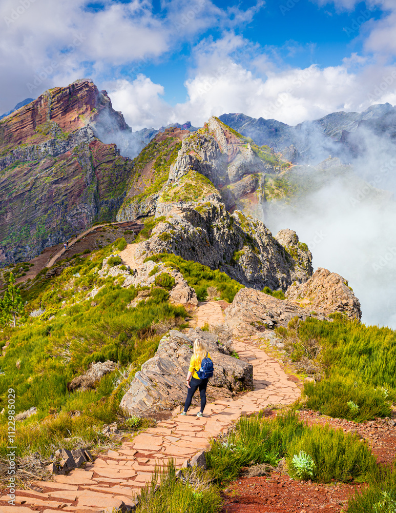 Beautiful view of Pico do Arieiro on Madeira island, Portugal
