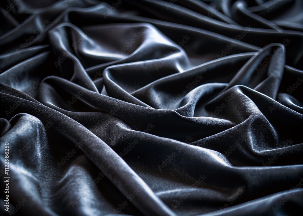 Fototapeta premium Luxurious Black Velvet Texture Wallpaper - Soft and Elegant Background for Interior Design Inspiration and Stylish Home Decor Projects