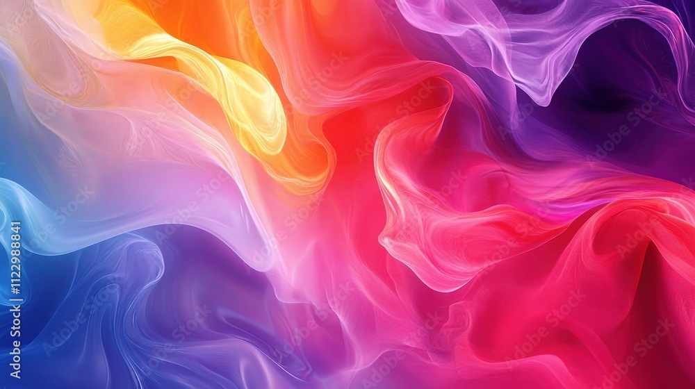 Obraz premium Vibrant Abstract Rainbow Gradient with Smooth Blending Effects