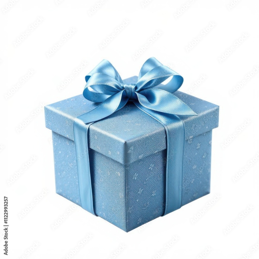 Obraz premium blue gift box with bow