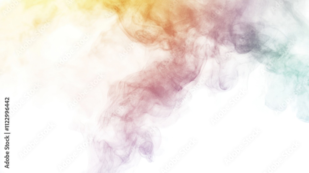A colorful, ethereal smoke effect blending hues in a soft, abstract design. A colorful, ethereal smoke effect blending hues in a soft, abstract design.