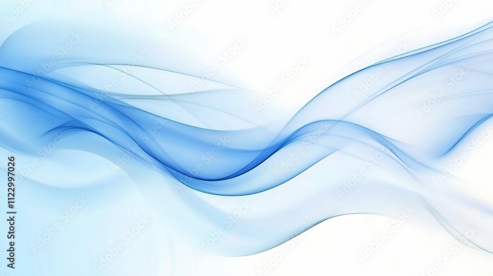 Fototapeta premium Abstract Blue Wave Vector Design for Eye-Catching Banner Background