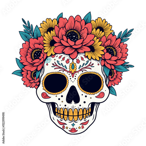 Floral forehead decorations vector design.