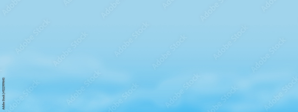 Obraz premium Blue sky with white clouds. Bright blue light cloud sunshine day panoramic background banner horizontal copy space with fluffy clouds.