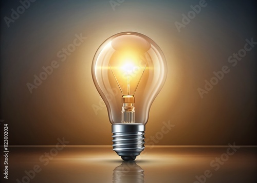 Minimalist Glowing Lightbulb Illustration Capturing the Essence of Creativity and Inspiration in a Clean, Modern Aesthetic Perfect for Home Decor and Inspirational Spaces