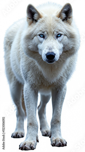 Arctic Wolf Portrait: Majestic White Predator for Wildlife Conservation, Nature Education, and Arctic-Themed Designs photo