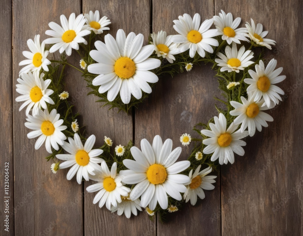 Obraz premium flowers on wooden background