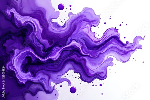 Deep Purple Paint Texture with Swirling Shapes