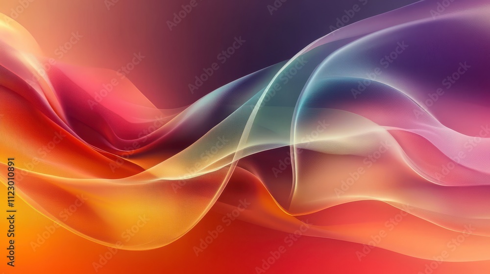 Fototapeta premium Abstract flowing lines of vibrant colors.