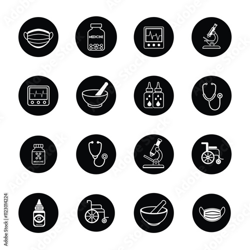 Medical and medicine vector icons