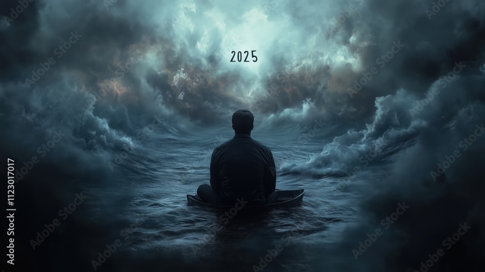 The year 2025, man looks to the future The year 2025, man looks to the future