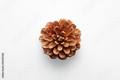 Stunning Close-Up Coulter Pine Pinecone in White Isolation photo