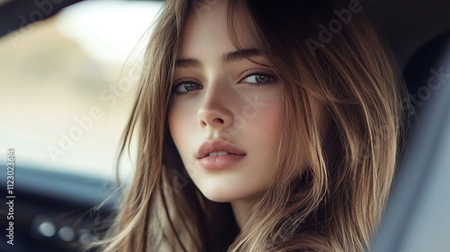 Stunning Woman Portrait: Close-up Beauty and Elegance