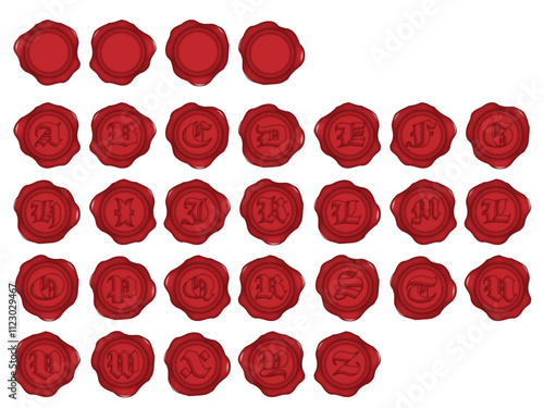 アルファベットのシーリングスタンプ