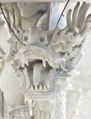 Obraz na płótnie China Dragon, Chinese temple in Thailand. w salonie