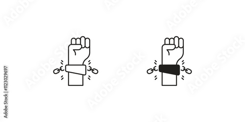 slave set icon with white background vector stock illustration