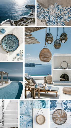 mood board landscpae greece santorini idea