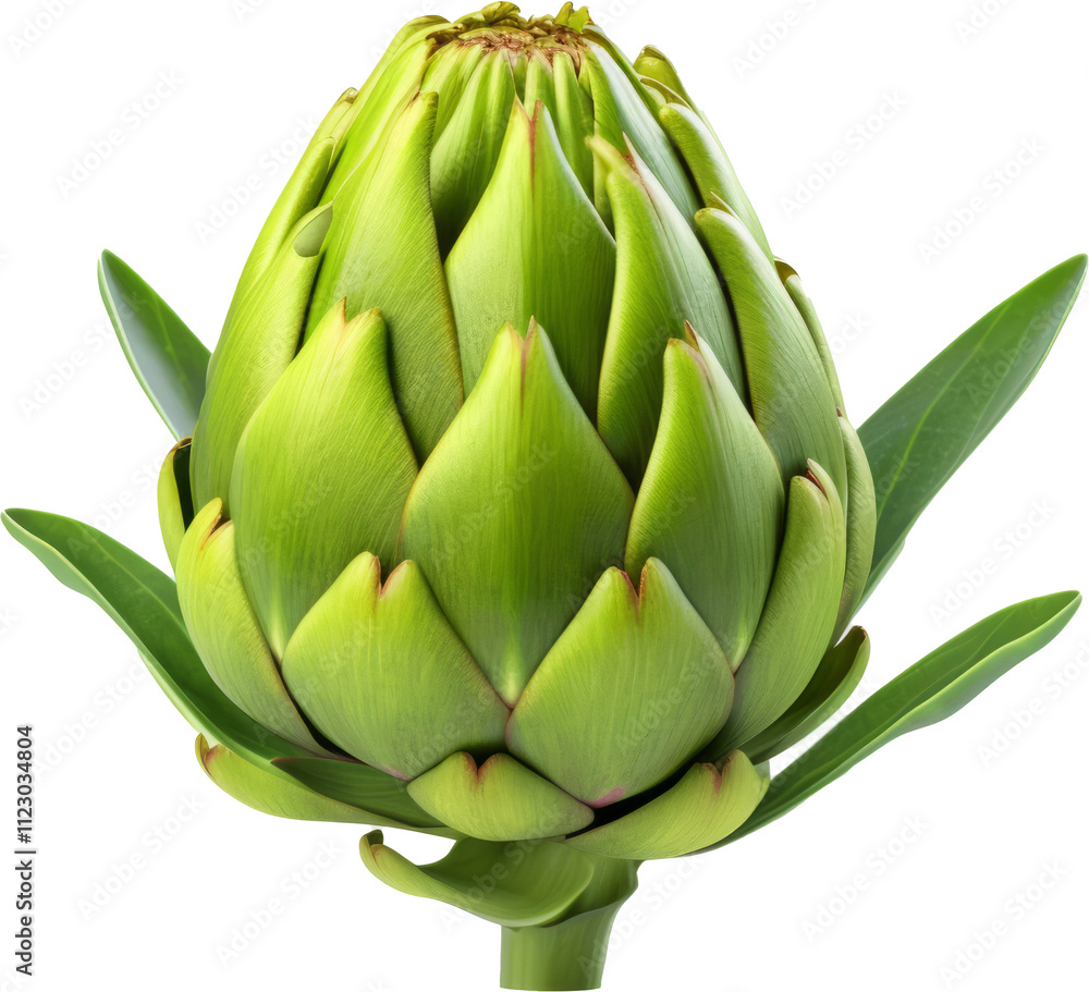Fototapeta premium Artichoke transparent PNG, isolated, cut-out