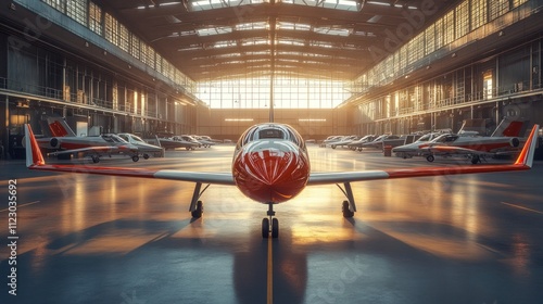 Electric planes in a hangar, showcasing advancements in clean aviation technology photo