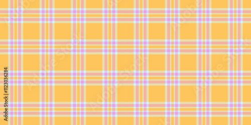 Down fabric check textile, season tartan plaid texture. Summertime pattern background vector seamless in light and amber colors.