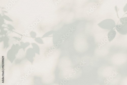 Rose leaf shadow. Shadows and light from sunlight of natural rose leaf tree branch plant , grey rose leaves shadow overlay effect for foliage mockup photo