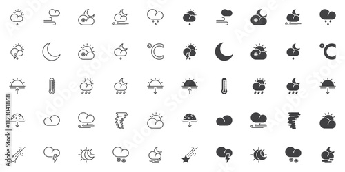 Weather related icon set