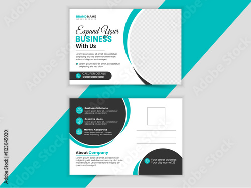 Creative corporate business postcard design template design