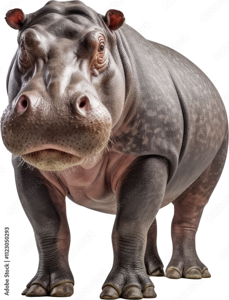 Obraz premium Hippopotamus transparent PNG, isolated, cut-out