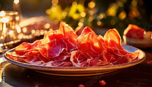 fresh sliced jamon food, countryside, ham, slice, meat, bacon, fresh, pork, appetizer, sliced, gourmet, healthy, cuisine, meal, delicious, ingredient, closeup, cooking, raw, tasty, dinner, village, 