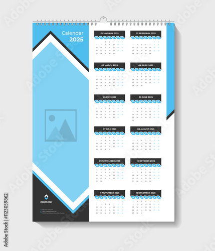 Calendar Design Week starts Monday with a corporate set design template vector file that is ready to Print and Fully Editable.