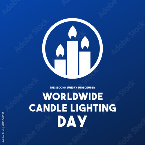 Worldwide Candle Lighting Day. Gradient background.