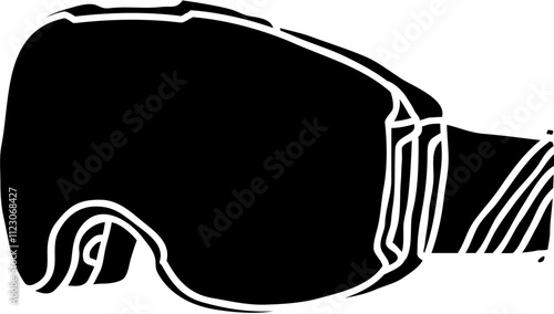 Minimalistic Illustration of Ski Goggles for Winter Adventures