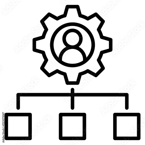 resource allocation single icon

