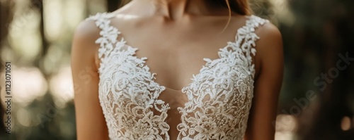 Exquisite Lace Adorned Brid...