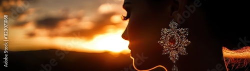 Silhouetted Bride and Groom...