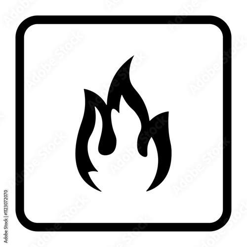 Package Health Safety Icon Flammable Icon. Isolated vector symbol.