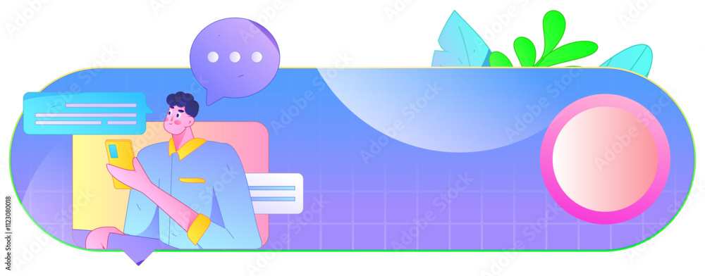 Virtual characters social communication concept business flat vector hand drawn illustration
Virtual characters social communication concept business flat vector hand drawn illustration