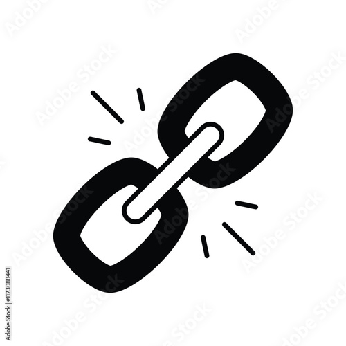 External Resources glyph icon with white background vector stock illustration
