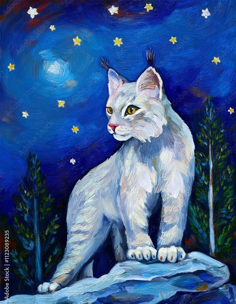 Fototapeta cat in the night