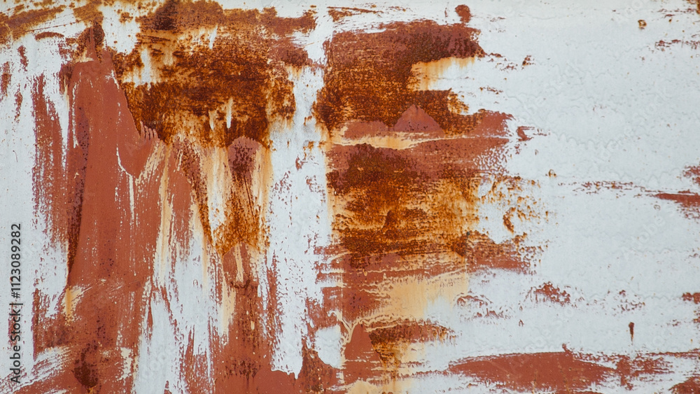 Fototapeta premium rusty metal background, photo shows a metal wall covered with rust