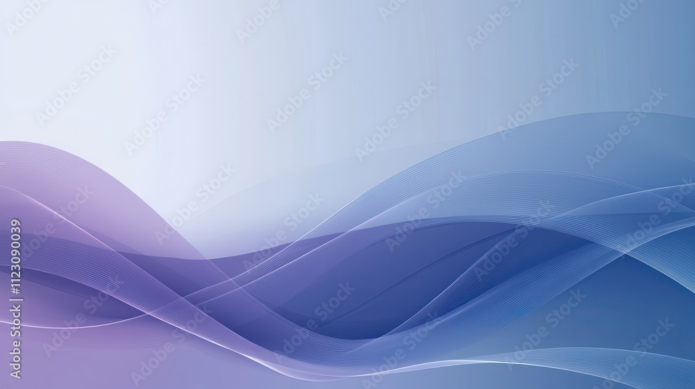 Naklejka premium Abstract background with flowing purple and blue waves.