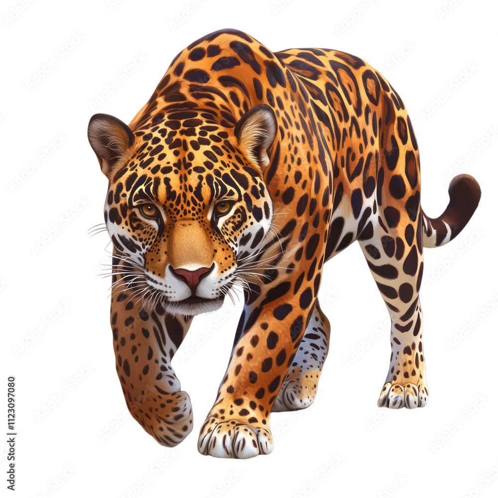 Obraz premium Jaguar Portrait on Transparent Background