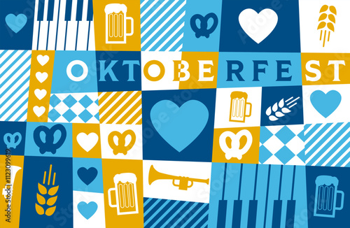 graphic pattern for oktoberfest germany beer