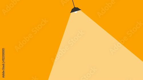 Vector illustration animation of a flickering ceiling lamp.