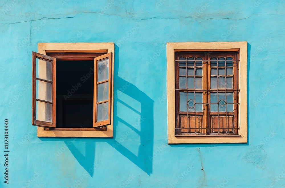 Obraz premium old window with shutters