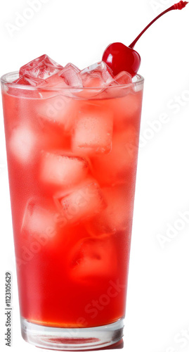 Shirley Temple Cocktail, transparent PNG, isolated, cut-out
