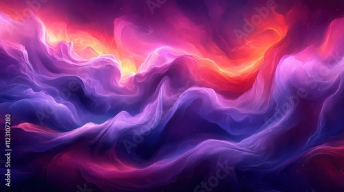 Wallpaper Mural Abstract cosmic nebula with vibrant, swirling colors and textures. Torontodigital.ca